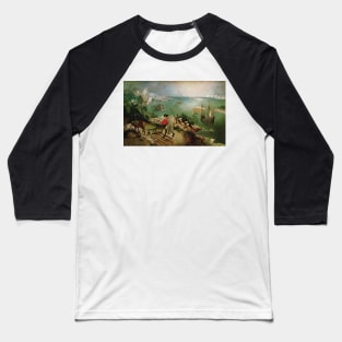 Pieter Bruegel Icarus Baseball T-Shirt